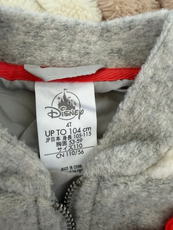 Disney dumbo Gray Polka Dot Kids Bomber Jacket with Colorful Patches - Picture 3 of 6